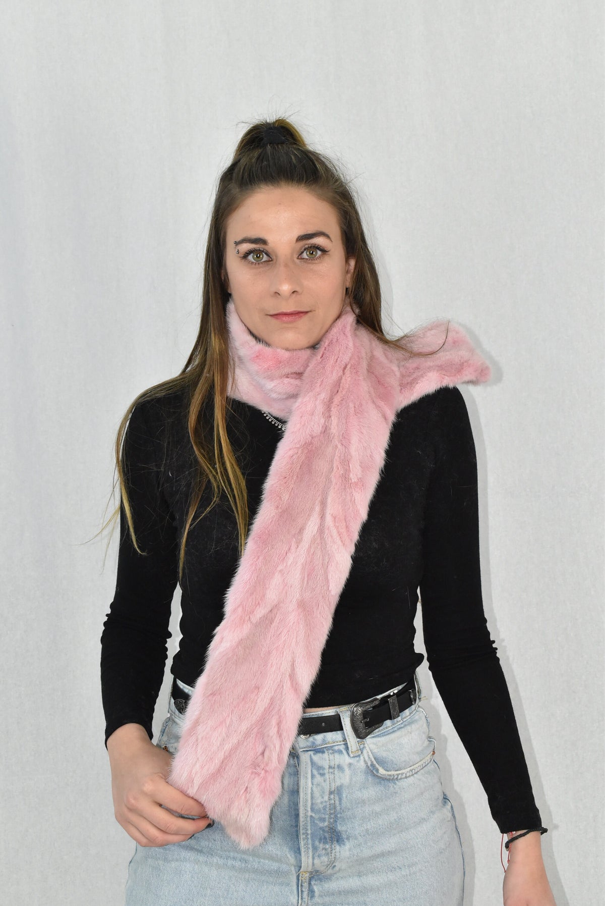 Mink Fur Scarf | Women Scarf Made of Mink | Blue Sea Fur Scarf | Winter scarf | Large Fur Scarf | Gift For Her | Mink Fur Neck  Wrap