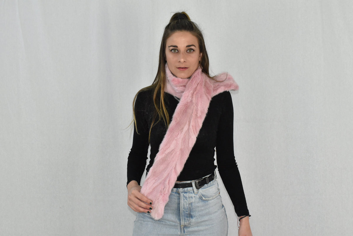 Mink Fur Scarf | Women Scarf Made of Mink | Blue Sea Fur Scarf | Winter scarf | Large Fur Scarf | Gift For Her | Mink Fur Neck  Wrap