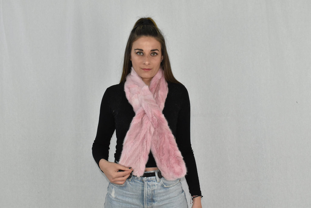 Mink Fur Scarf | Women Scarf Made of Mink | Blue Sea Fur Scarf | Winter scarf | Large Fur Scarf | Gift For Her | Mink Fur Neck  Wrap