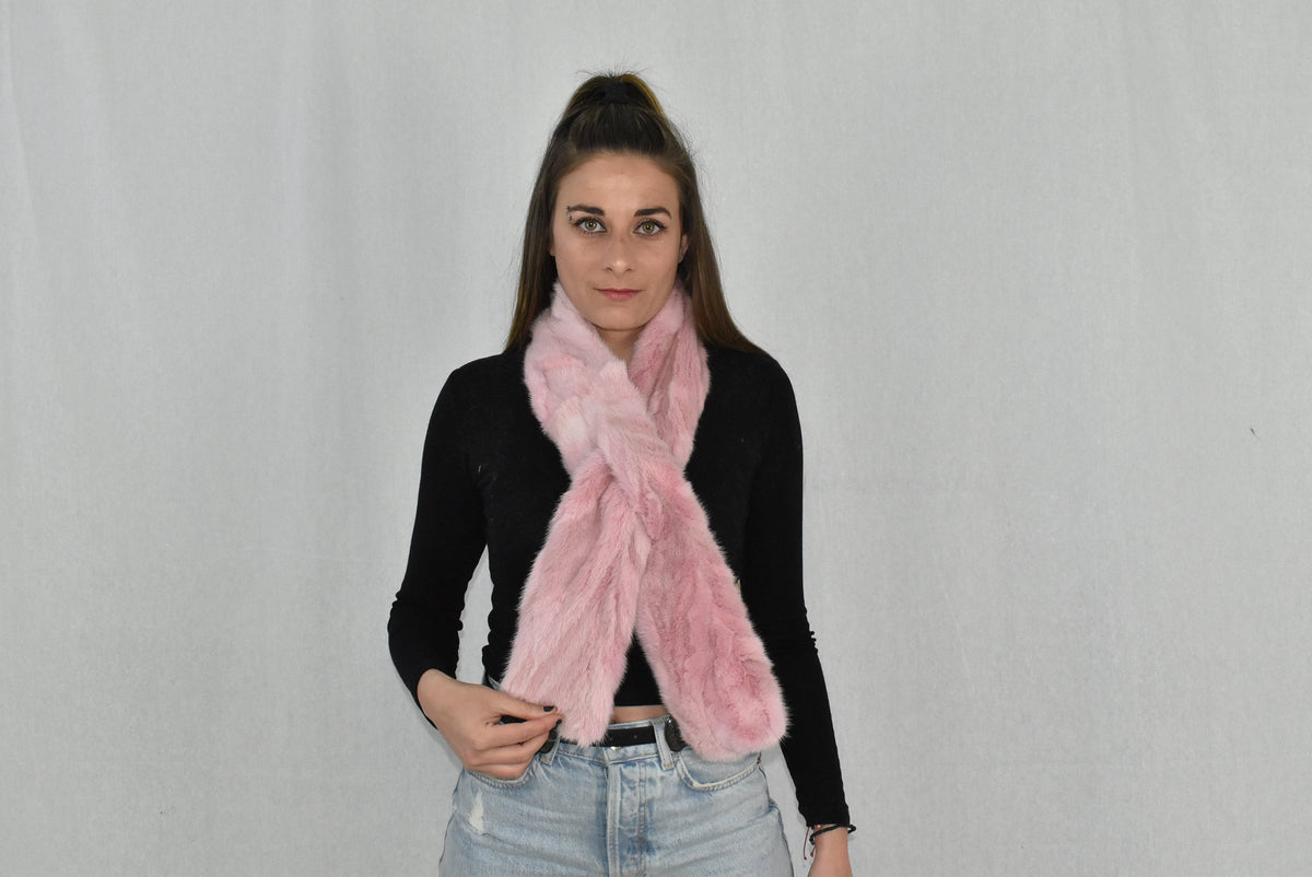 Mink Fur Scarf | Women Scarf Made of Mink | Blue Sea Fur Scarf | Winter scarf | Large Fur Scarf | Gift For Her | Mink Fur Neck  Wrap