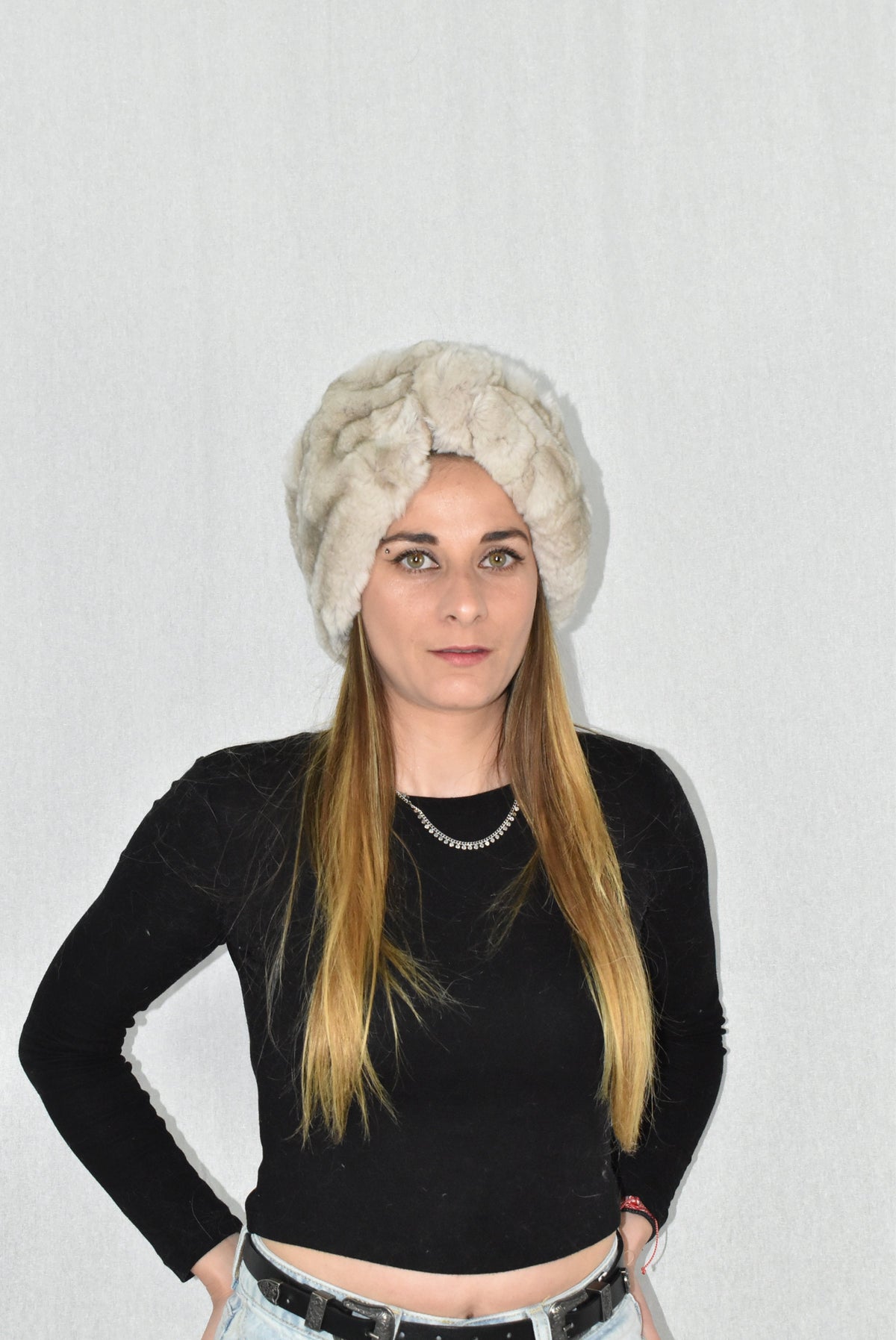 Fur Turban Band |  Fur headband | Rex rabbit Fur Headband For Womens |  Fur Head wrap | Gift For Her | One Size headband | Ear Warmer