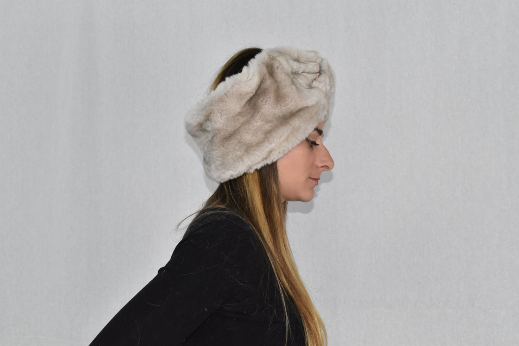 Fur Turban Band |  Fur headband | Rex rabbit Fur Headband For Womens |  Fur Head wrap | Gift For Her | One Size headband | Ear Warmer