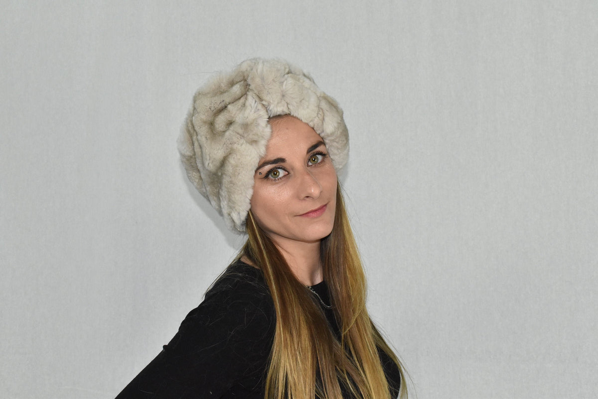 Fur Turban Band |  Fur headband | Rex rabbit Fur Headband For Womens |  Fur Head wrap | Gift For Her | One Size headband | Ear Warmer