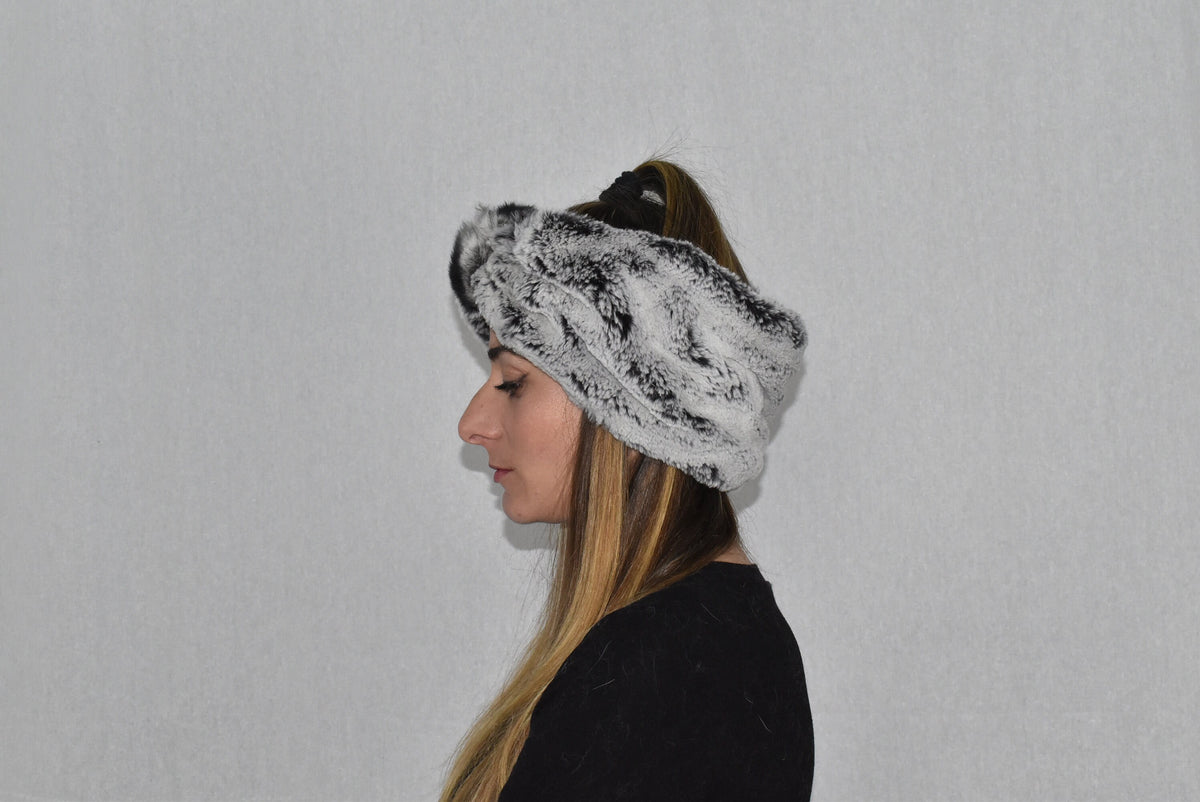 Fur Turban  Headband | Rex rabbit Fur Headband For Womens | Fur Turban Band | Fur Head wrap | Gift For Her | Fur Ear Warmer