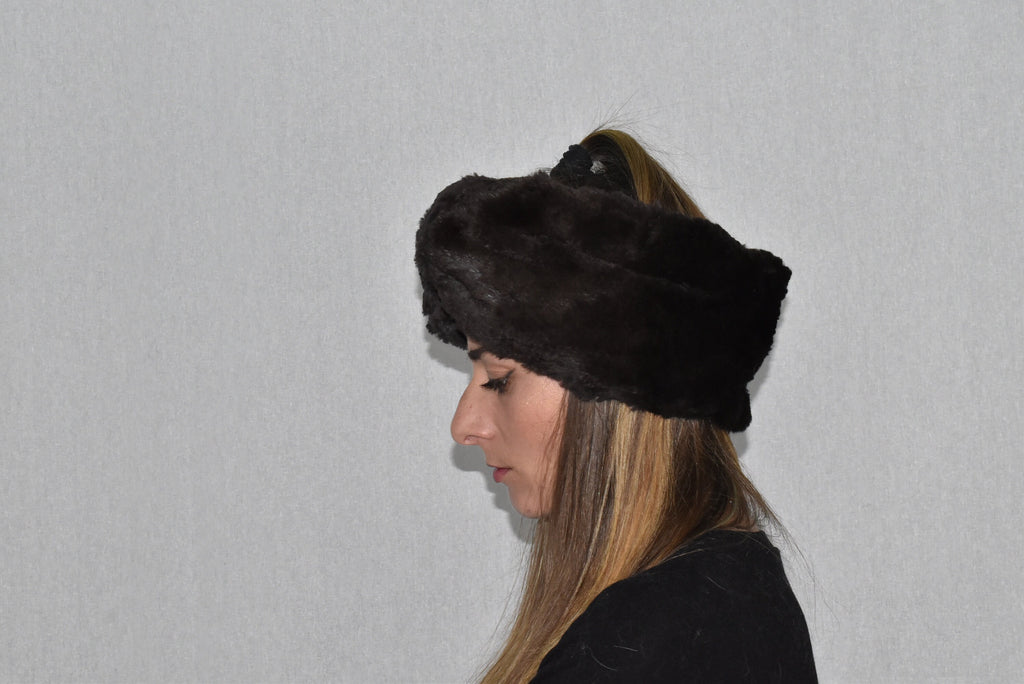 Fur Turban Band |  Fur headband | Rex rabbit Fur Headband For Womens |  Fur Head wrap | Gift For Her | One Size headband | Ear Warmer