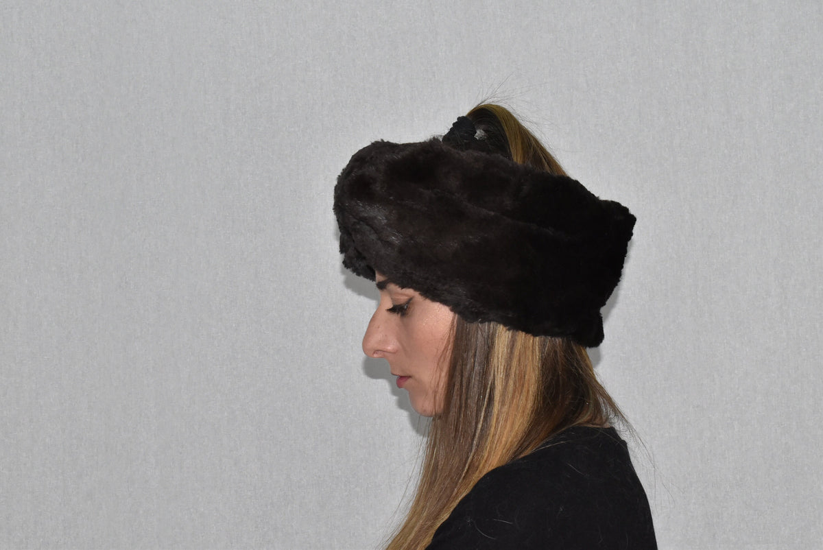 Fur Turban Band |  Fur headband | Rex rabbit Fur Headband For Womens |  Fur Head wrap | Gift For Her | One Size headband | Ear Warmer