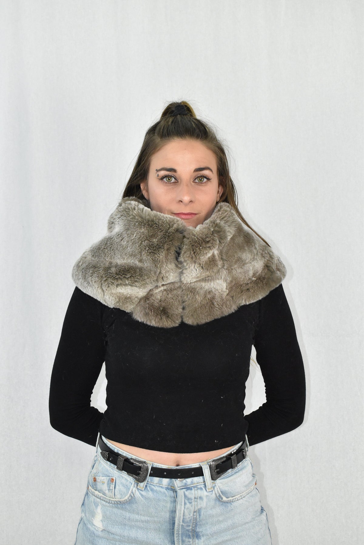 Fur Neck Warmer | Rex rabbit  Neck warmer | Fur scarf | Fur Collar |  Luxury Gift For Her