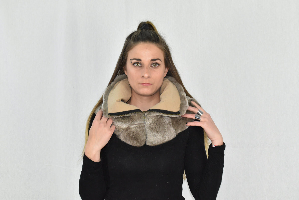 Fur Neck Warmer | Rex rabbit  Neck warmer | Fur scarf | Fur Collar |  Luxury Gift For Her