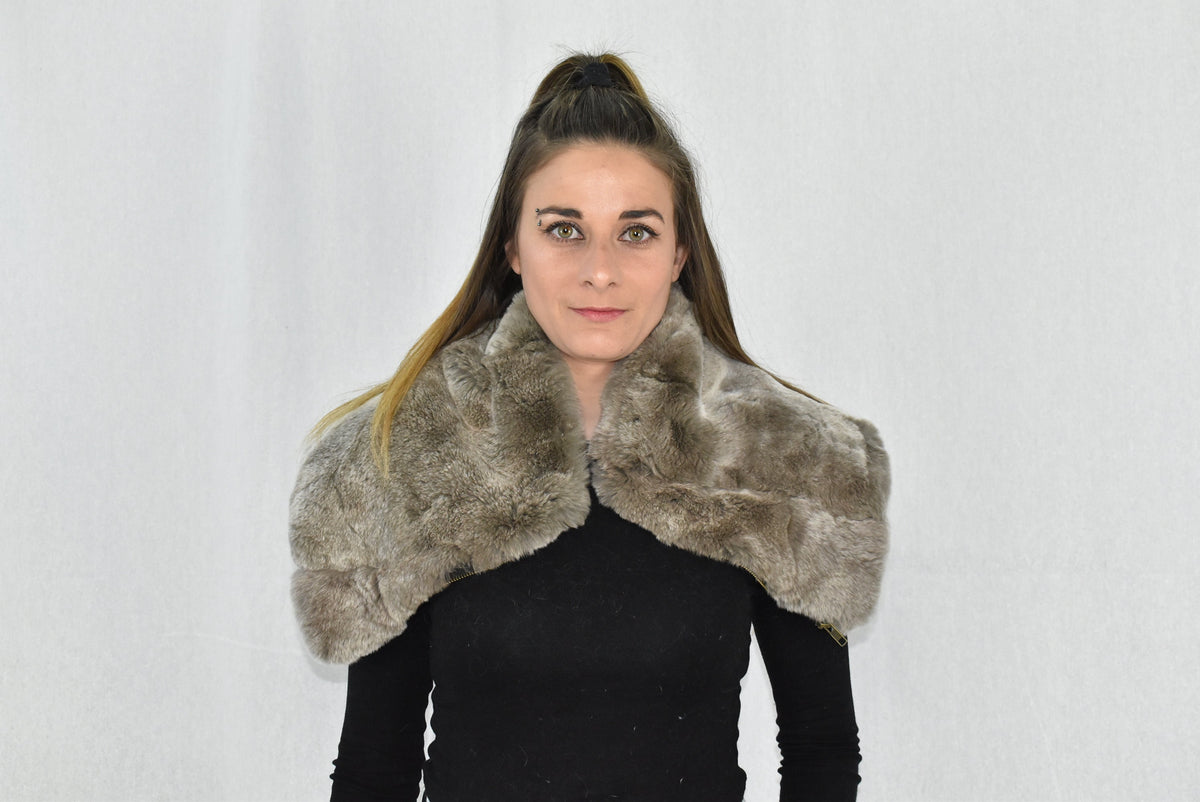 Fur Neck Warmer | Rex rabbit  Neck warmer | Fur scarf | Fur Collar |  Luxury Gift For Her
