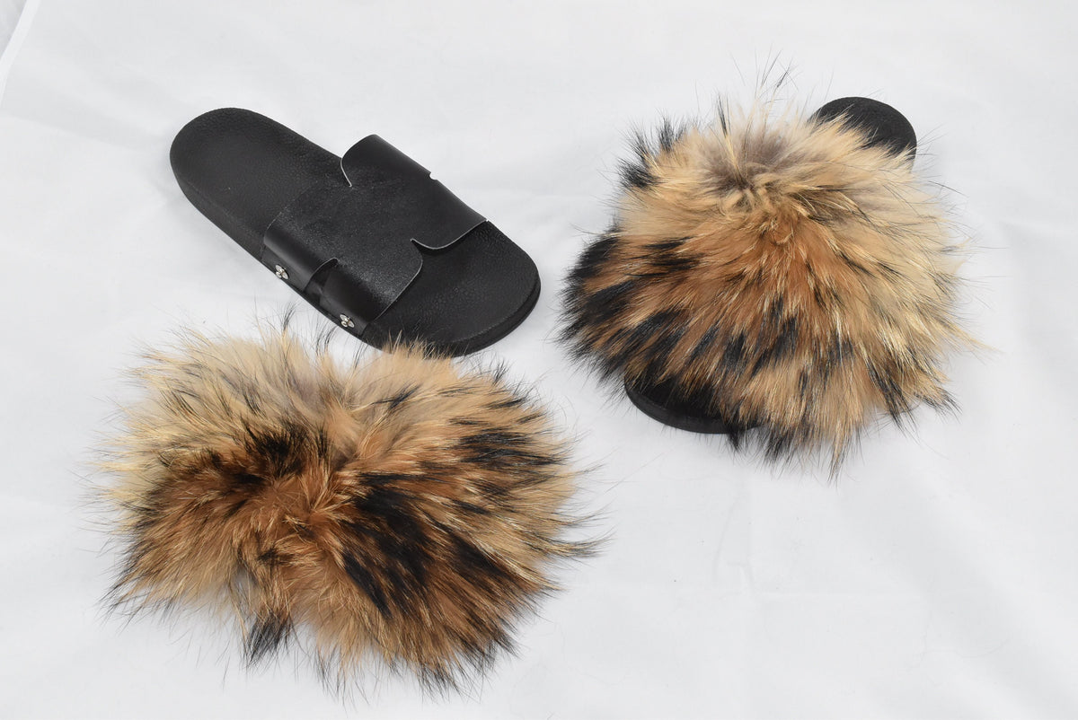 Luxury Fox Fur Slides , Fluffy Fur Sandals ,Fur  Flip Flop , Fox Fur Slides, Fur Slippers,  Fox Fur slippers, Women Fur slides ,Gift For her