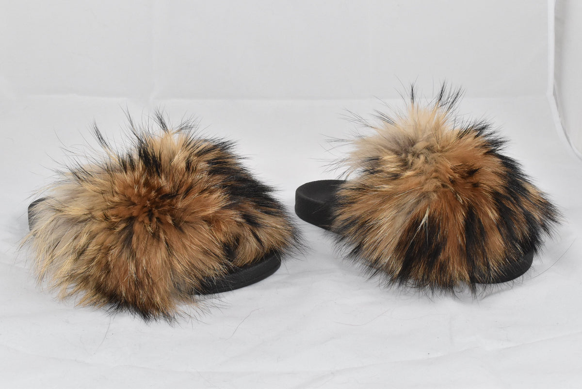 Luxury Fox Fur Slides , Fluffy Fur Sandals ,Fur  Flip Flop , Fox Fur Slides, Fur Slippers,  Fox Fur slippers, Women Fur slides ,Gift For her