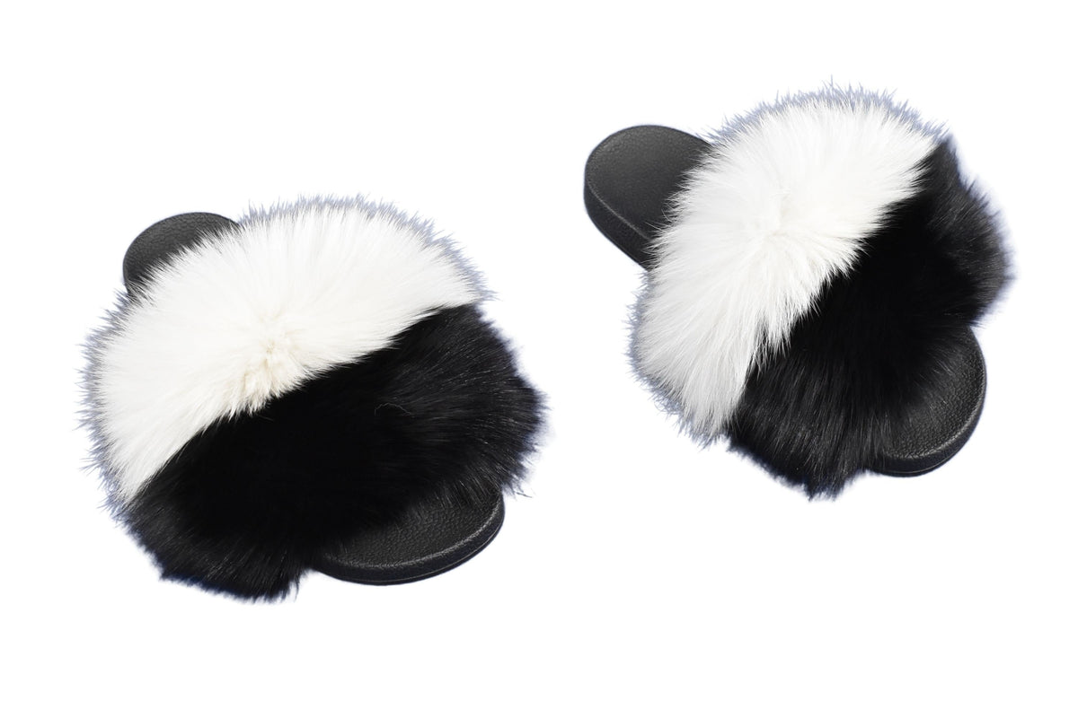 Fox Fur Slides ,Fur Flip Flop , Beautiful Gift For Her, Fur  Slippers,  Fox Fur slippers, Women Fur slides , Fur Sandals