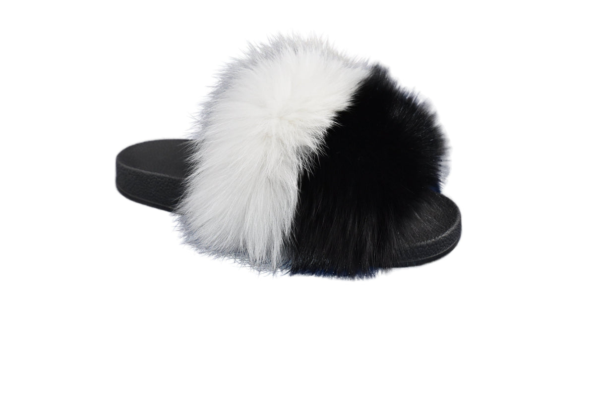 Fox Fur Slides ,Fur Flip Flop , Beautiful Gift For Her, Fur  Slippers,  Fox Fur slippers, Women Fur slides , Fur Sandals