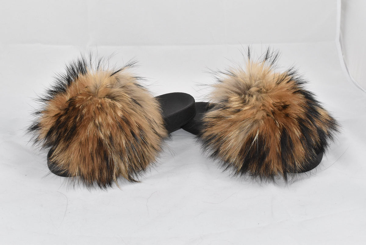 Luxury Fox Fur Slides , Fluffy Fur Sandals ,Fur  Flip Flop , Fox Fur Slides, Fur Slippers,  Fox Fur slippers, Women Fur slides ,Gift For her