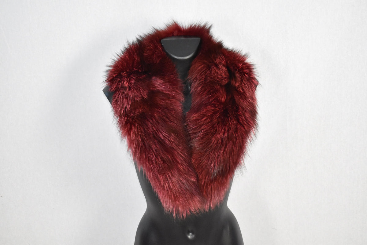 Fur Collar, Red Fox Fur  Collar,  Fur Coat Collar  , Detachable Collar , Luxury Gift For Her , Fur Collar For leather Fackets And Coats