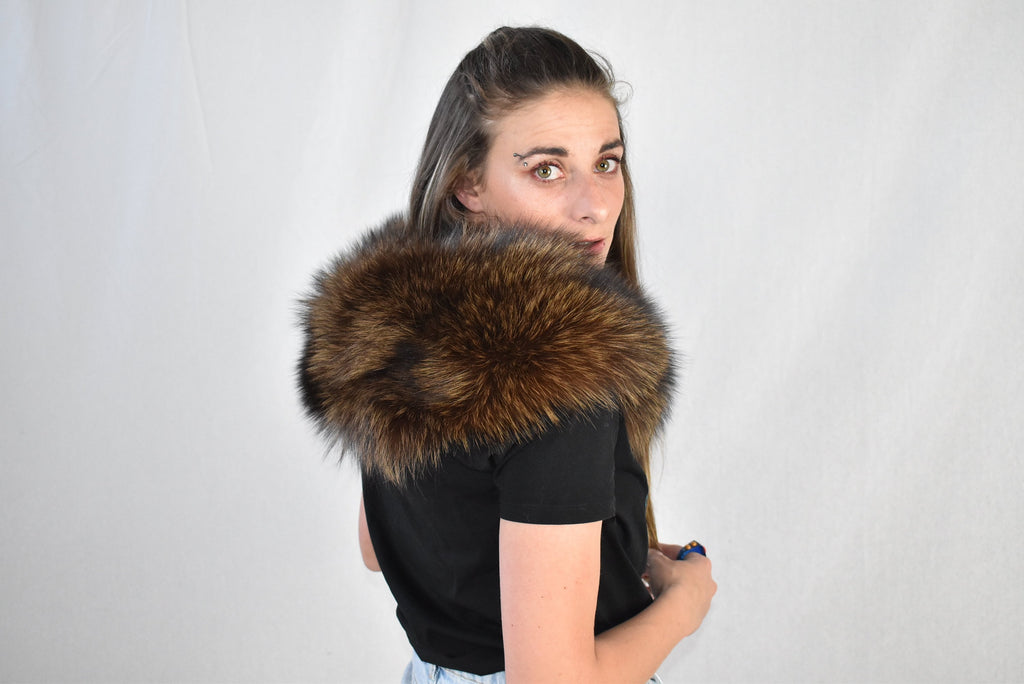 Genuine Real Fox Fur Collar, Gift For Her ,WInter collar, Fur collar, Fur scarf, Coat Collar, Women Collar,