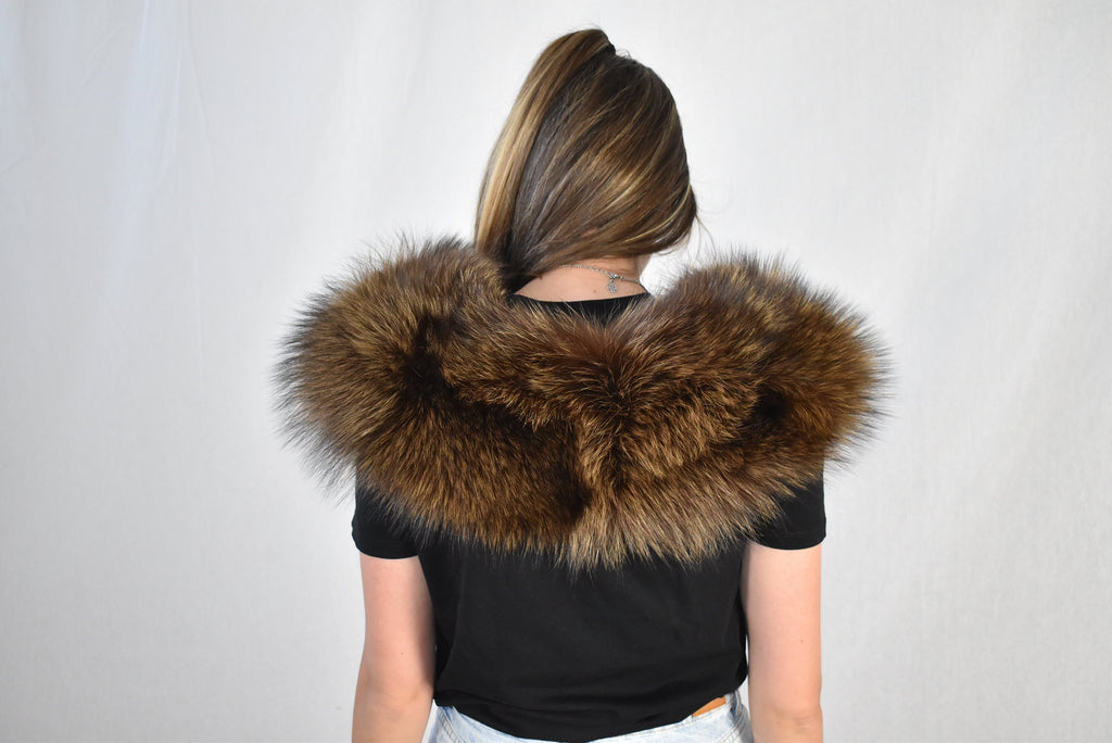 Genuine Real Fox Fur Collar, Gift For Her ,WInter collar, Fur collar, Fur scarf, Coat Collar, Women Collar,