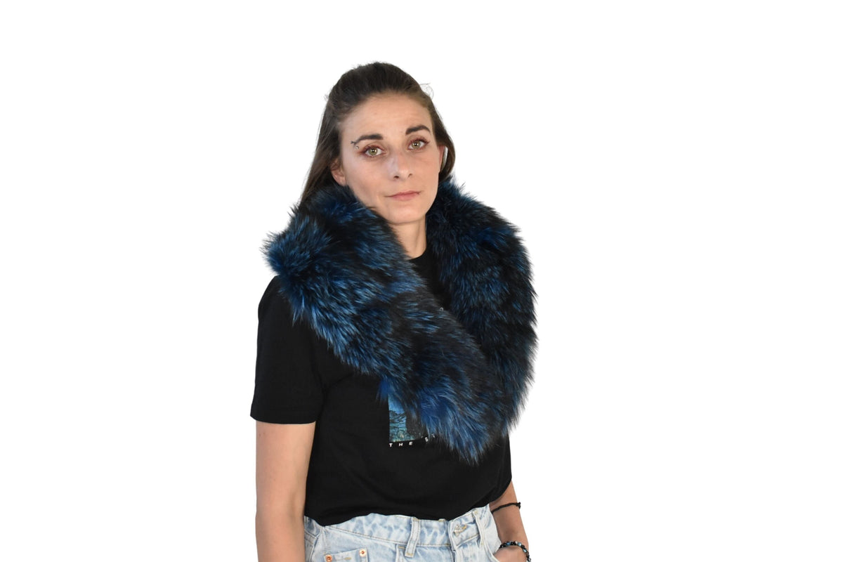 Fox Fur  Collar, Detachable Collar , Luxury Gift For Her , Fur Collar For leather Fackets And Coats