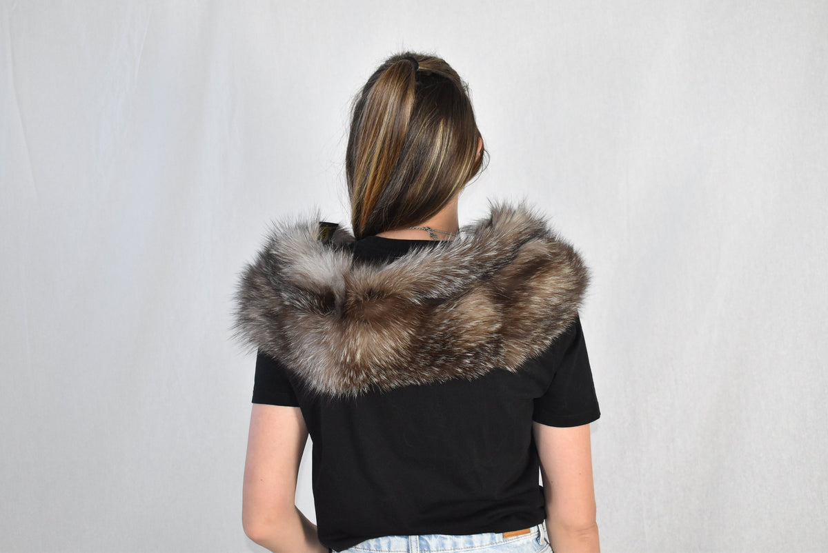 Gift For Her Fur Collar, Fox Fur  Collar,  Fur Coat Collar , Detachable Collar , Luxury Gift , Fur Collar For leather Fackets And Coats