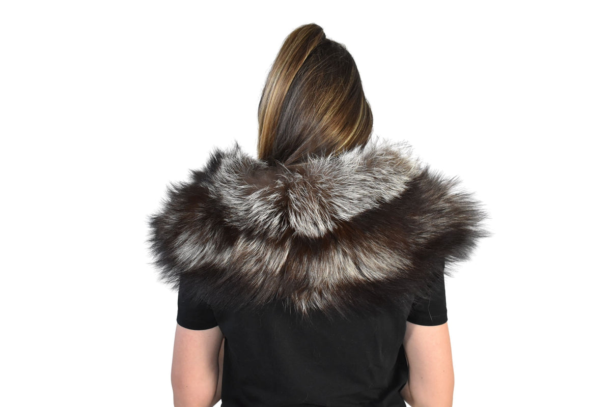 Silver Fox Fur Collar / Fox Collar / Fur Coat Collar /Fur Collar Gift For her