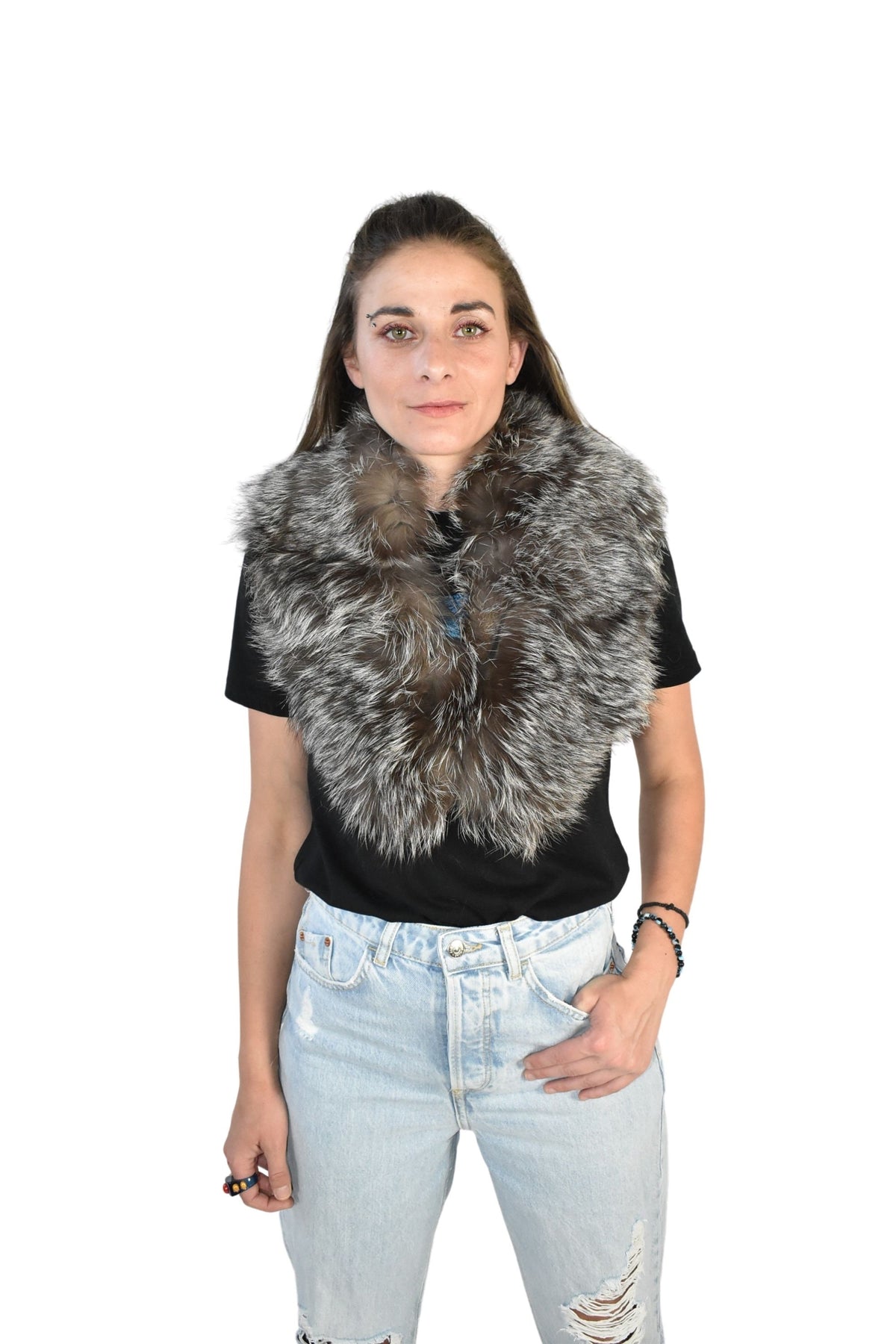 Gift For Her /  Fur Fox Collar / Real Fur Collar / Collar For Coats And Jackets / Detachable Fur Collar