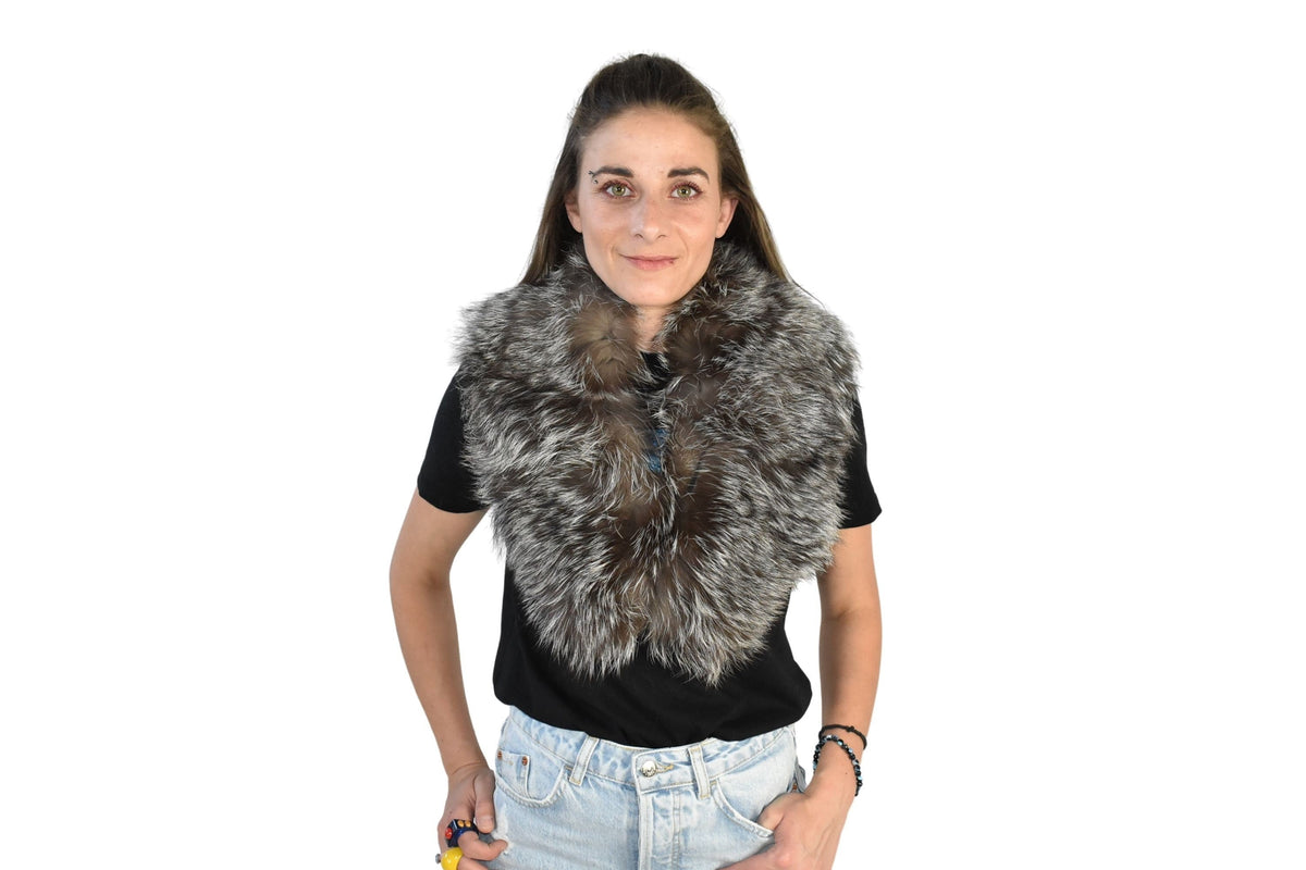 Gift For Her /  Fur Fox Collar / Real Fur Collar / Collar For Coats And Jackets / Detachable Fur Collar