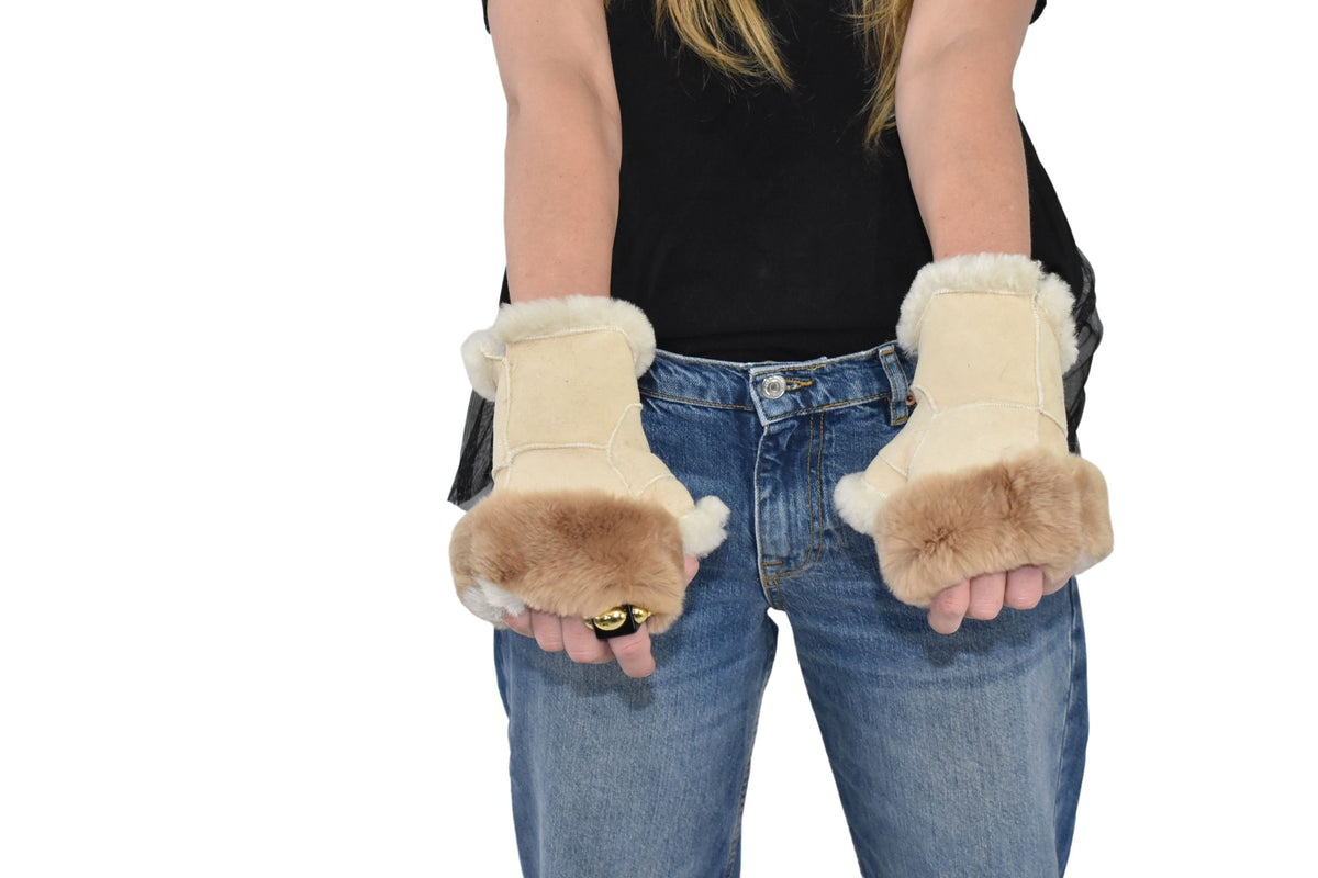 Shearling Fur Gloves , Fingerless Gloves, Winter Gloves , Women Gloves , Fur gloves, Fur Accessories , Luxury Gift