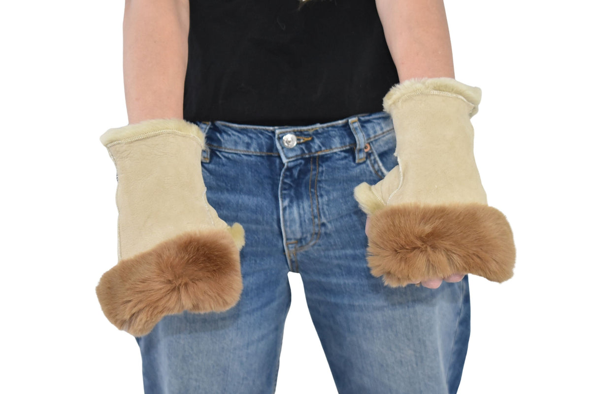 Shearling Fur Gloves , Fingerless Gloves, Winter Gloves , Women Gloves , Fur gloves, Fur Accessories , Luxury Gift