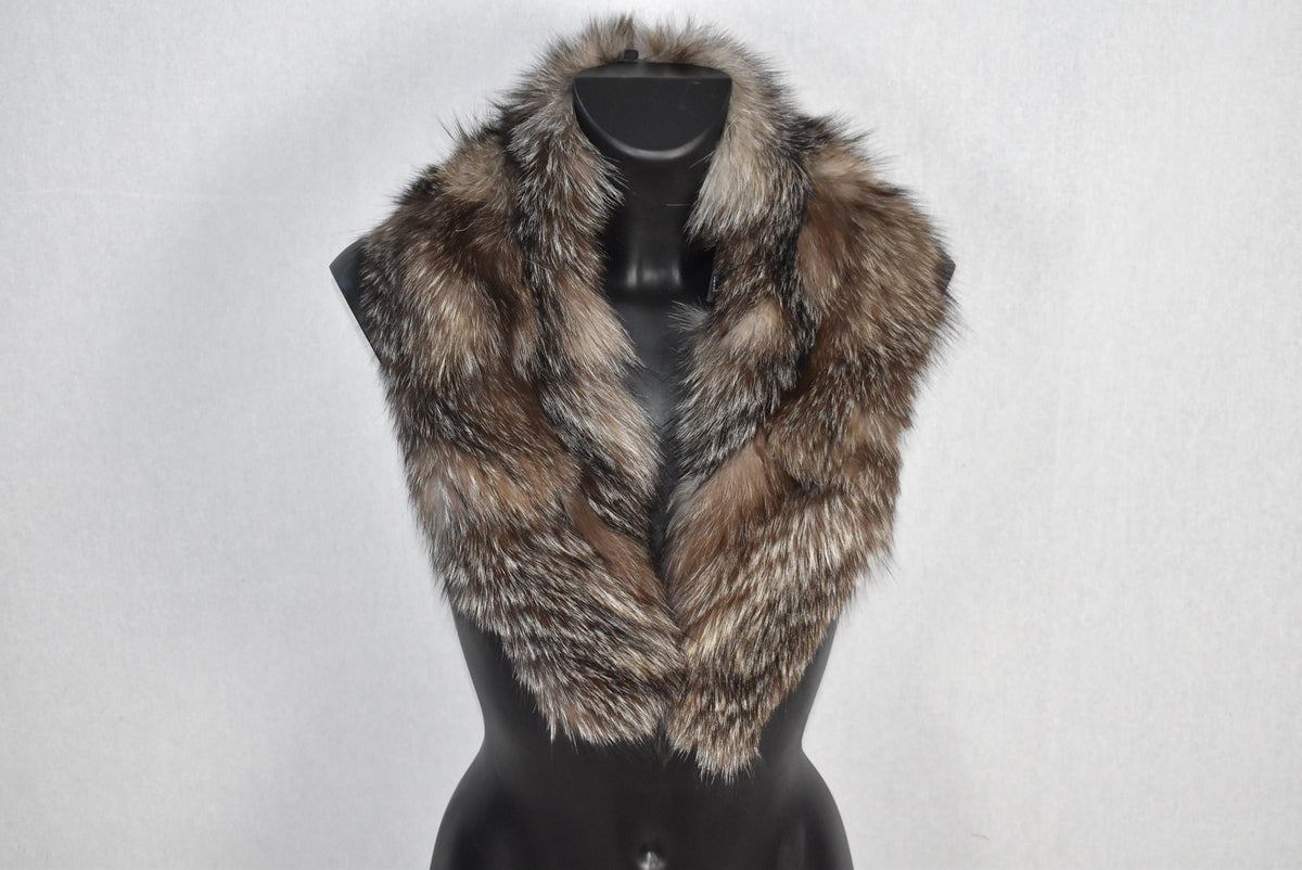 Gift For Her Fur Collar, Fox Fur  Collar,  Fur Coat Collar , Detachable Collar , Luxury Gift , Fur Collar For leather Fackets And Coats