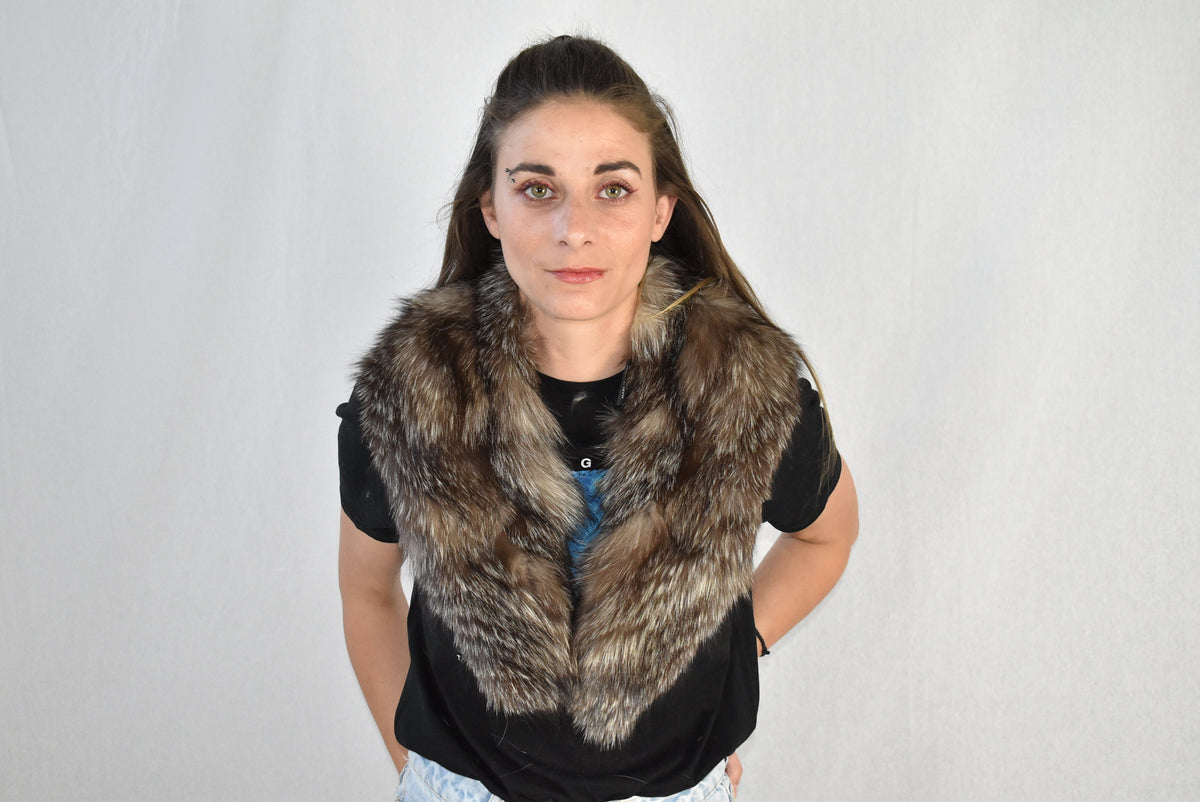 Gift For Her Fur Collar, Fox Fur  Collar,  Fur Coat Collar , Detachable Collar , Luxury Gift , Fur Collar For leather Fackets And Coats