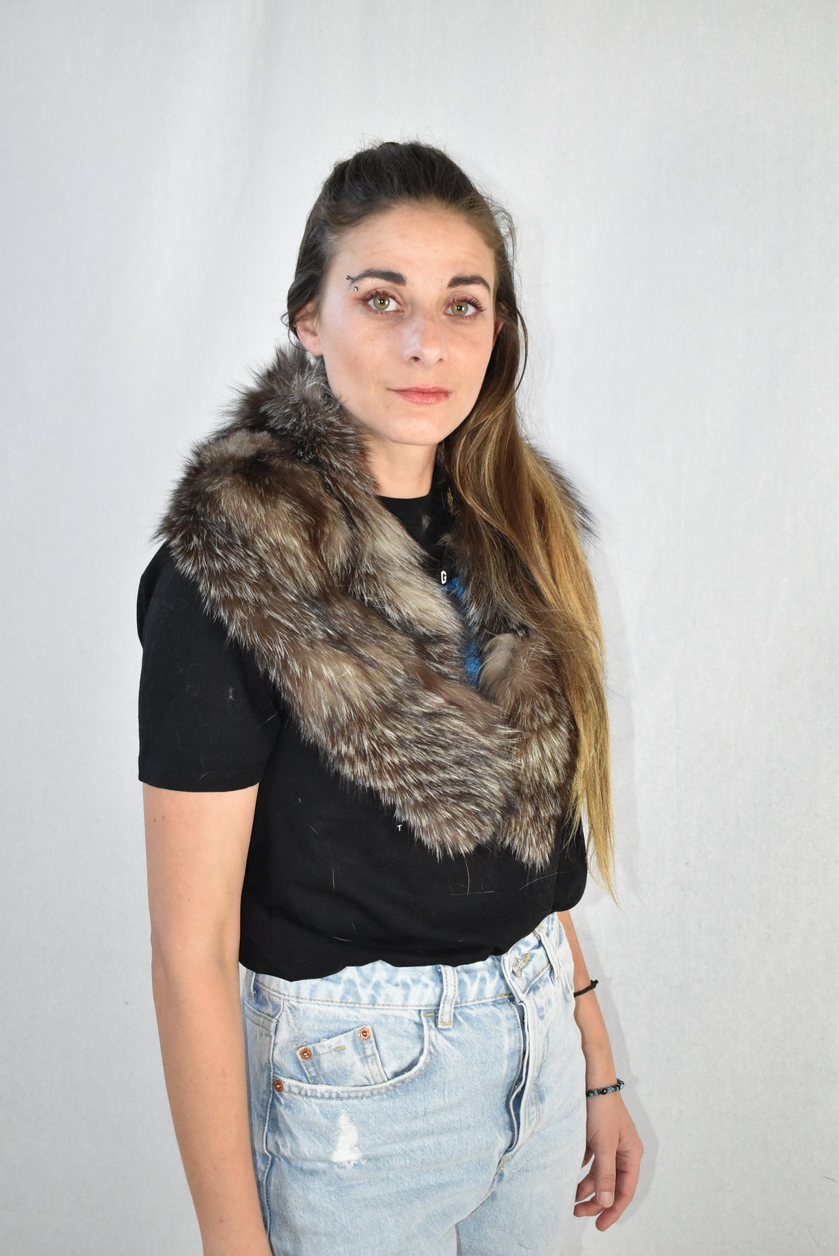 Gift For Her Fur Collar, Fox Fur  Collar,  Fur Coat Collar , Detachable Collar , Luxury Gift , Fur Collar For leather Fackets And Coats