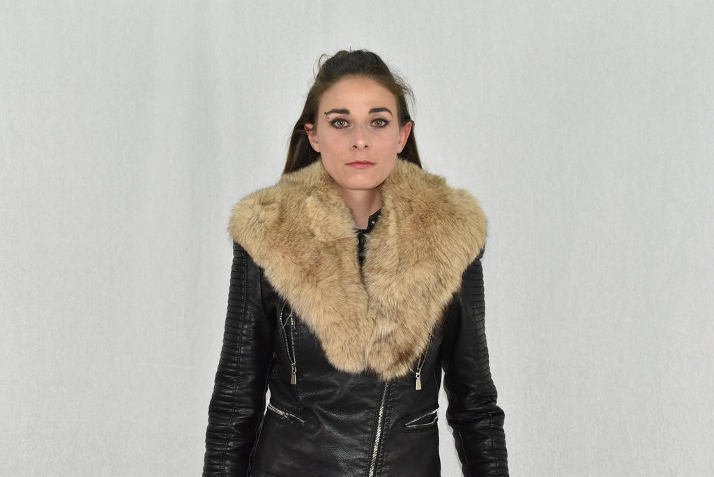 Gift For Her Fox Fur Collar, Christmas Gift Fur Collar, Fox Fur Collar , Detachable Collar ,Fur Collar For Fackets And Coats