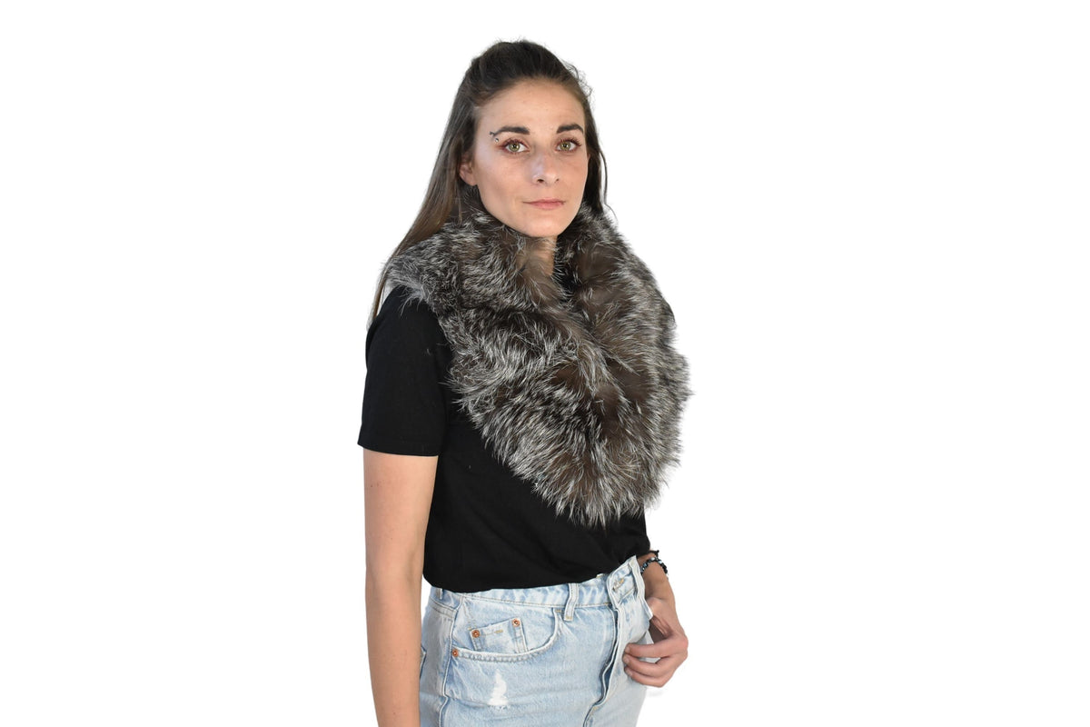 Gift For Her /  Fur Fox Collar / Real Fur Collar / Collar For Coats And Jackets / Detachable Fur Collar