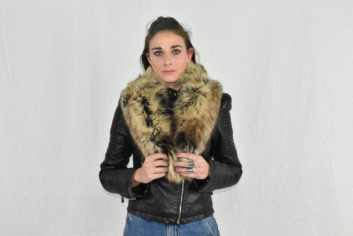 Fur Collar | Gift For Her |  Fox Fur Collar | Beige Fox Fur Collar