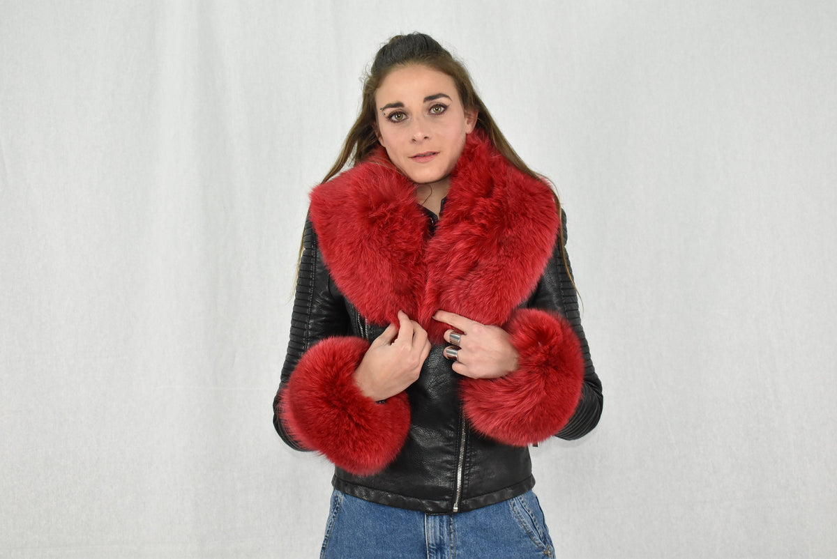 Fur Collar, Fox Collar, Red Fox Fur Collar , Detachable Collar , Luxury Gift For Her , Special Fur Collar For Fackets And Coats