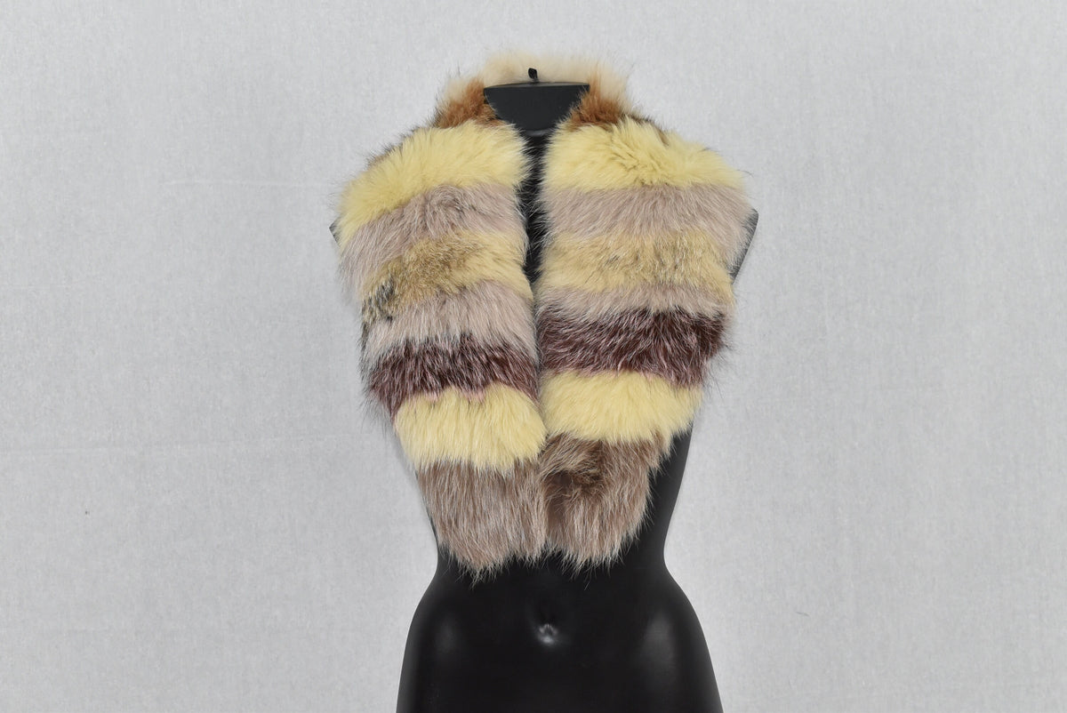 Luxury Fox Fur Collar | Removable  Fur Collar | Luxury Fur Shawl | Fur Scarf | Anniversary gift