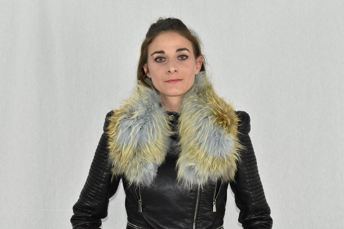 Fur Collar | Fox Fur Collar Scarf  | Detachable fur collar For Leather Jacket