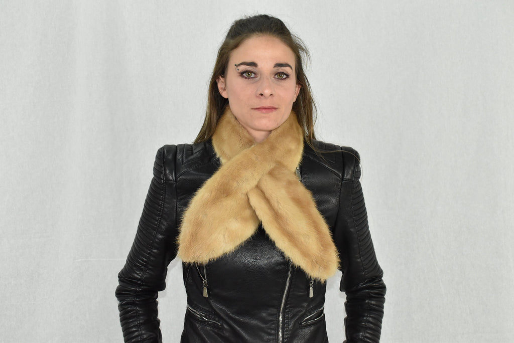 Mink Fur Tie | Mink Fur Scarf  | Fur collar  | Luxury Fur gift For Her | Mink Fur Collar Tie