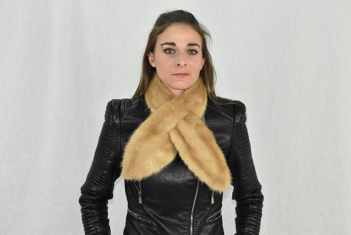 Mink Fur Tie | Mink Fur Scarf  | Fur collar  | Luxury Fur gift For Her | Mink Fur Collar Tie