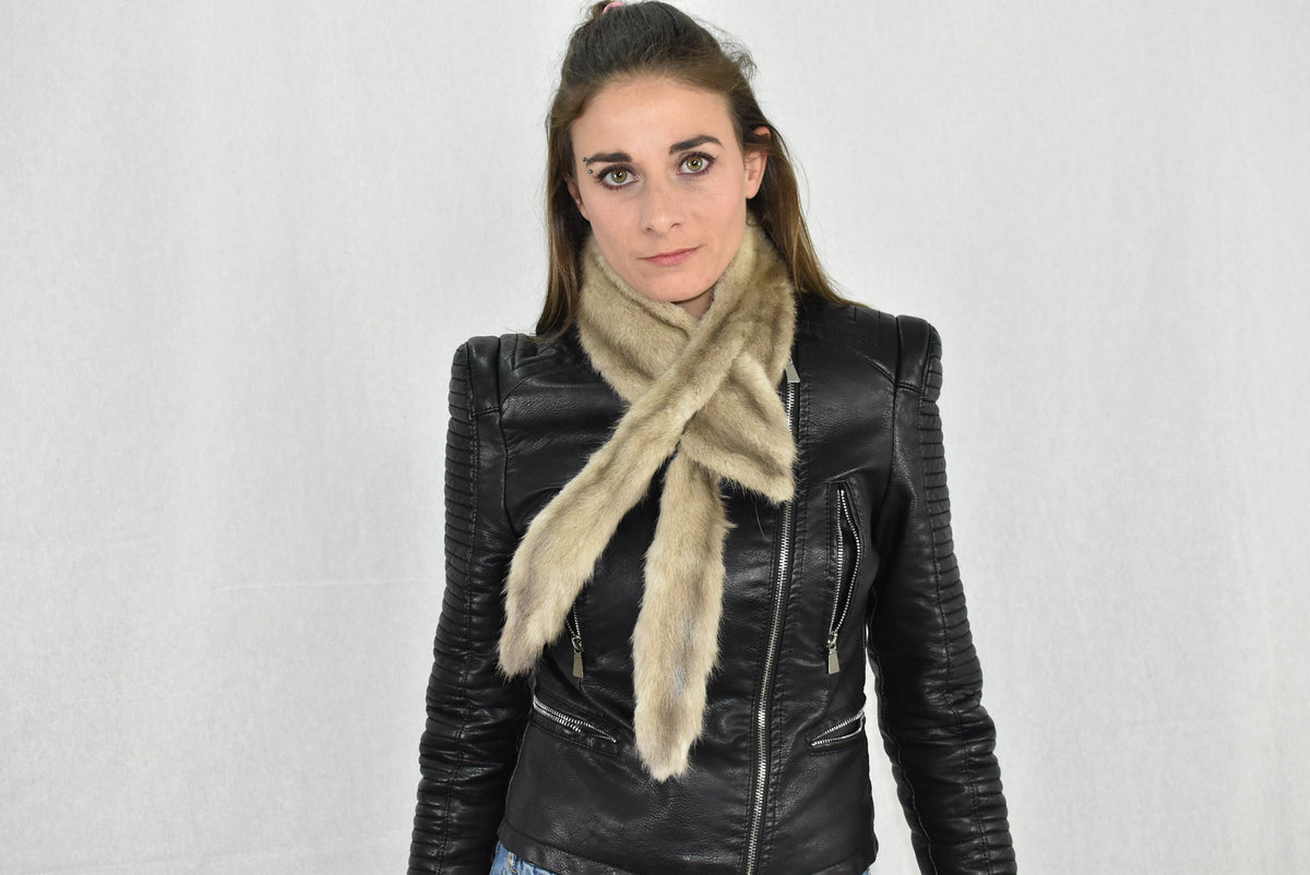 Mink Fur Scarf | Fur Tie | Fur collar  | Luxury Fur gift For Her | Mink Fur Collar Tie