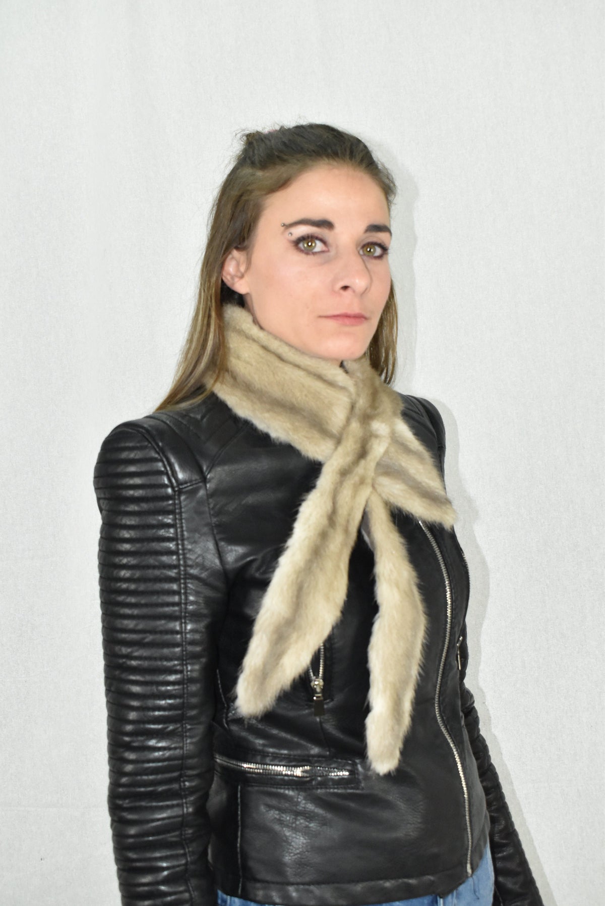 Mink Fur Scarf | Fur Tie | Fur collar  | Luxury Fur gift For Her | Mink Fur Collar Tie