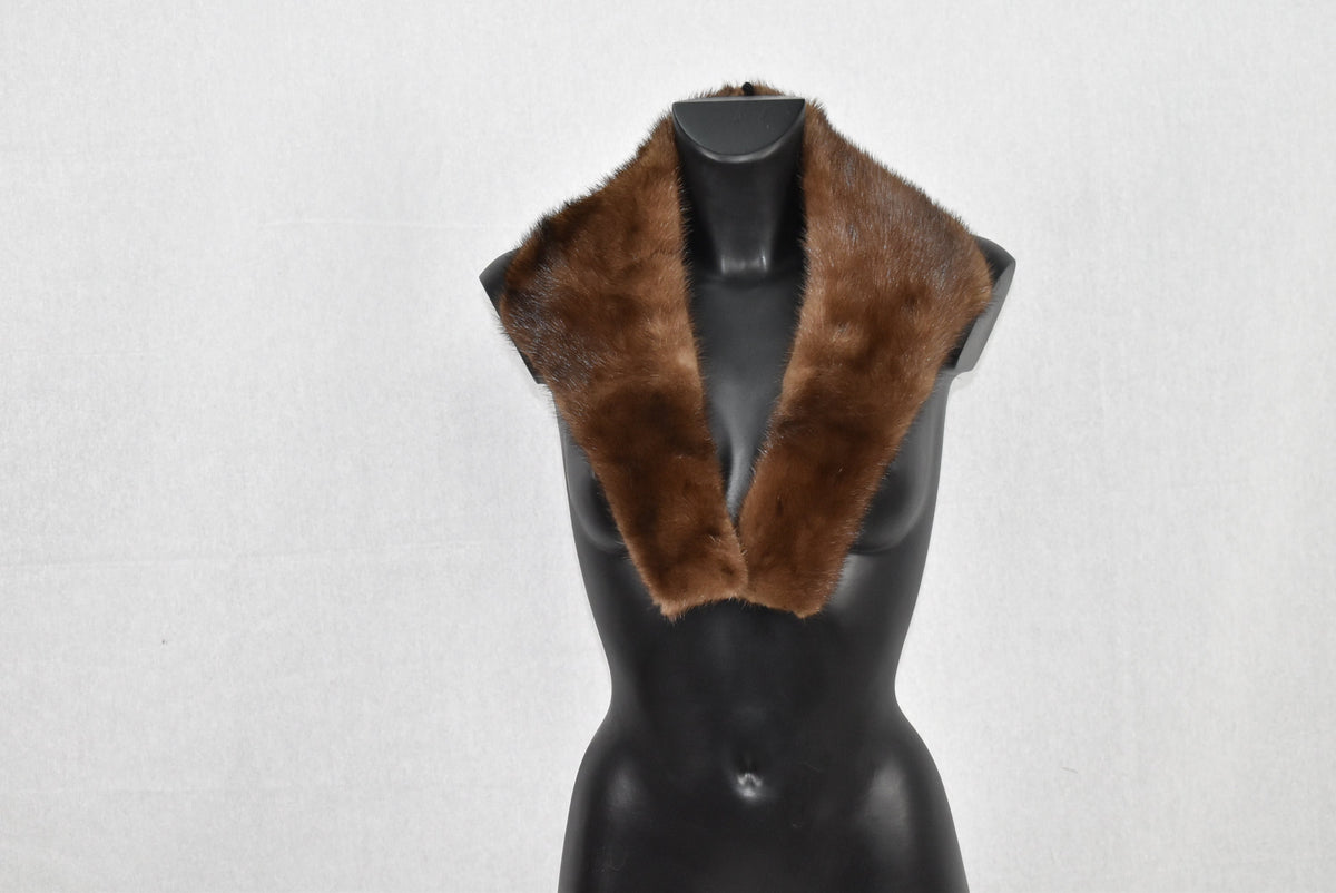 Genuine Mink fur collar | Men fur collar | Coat fur collar | Unisex Mink Fur Collar |Gift For Him