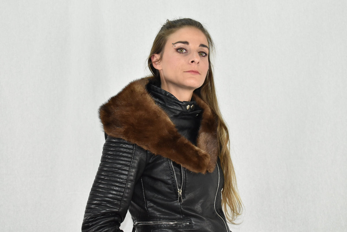 Genuine Mink fur collar | Men fur collar | Coat fur collar | Unisex Mink Fur Collar |Gift For Him