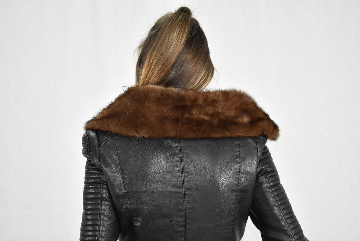 Genuine Mink fur collar | Men fur collar | Coat fur collar | Unisex Mink Fur Collar |Gift For Him