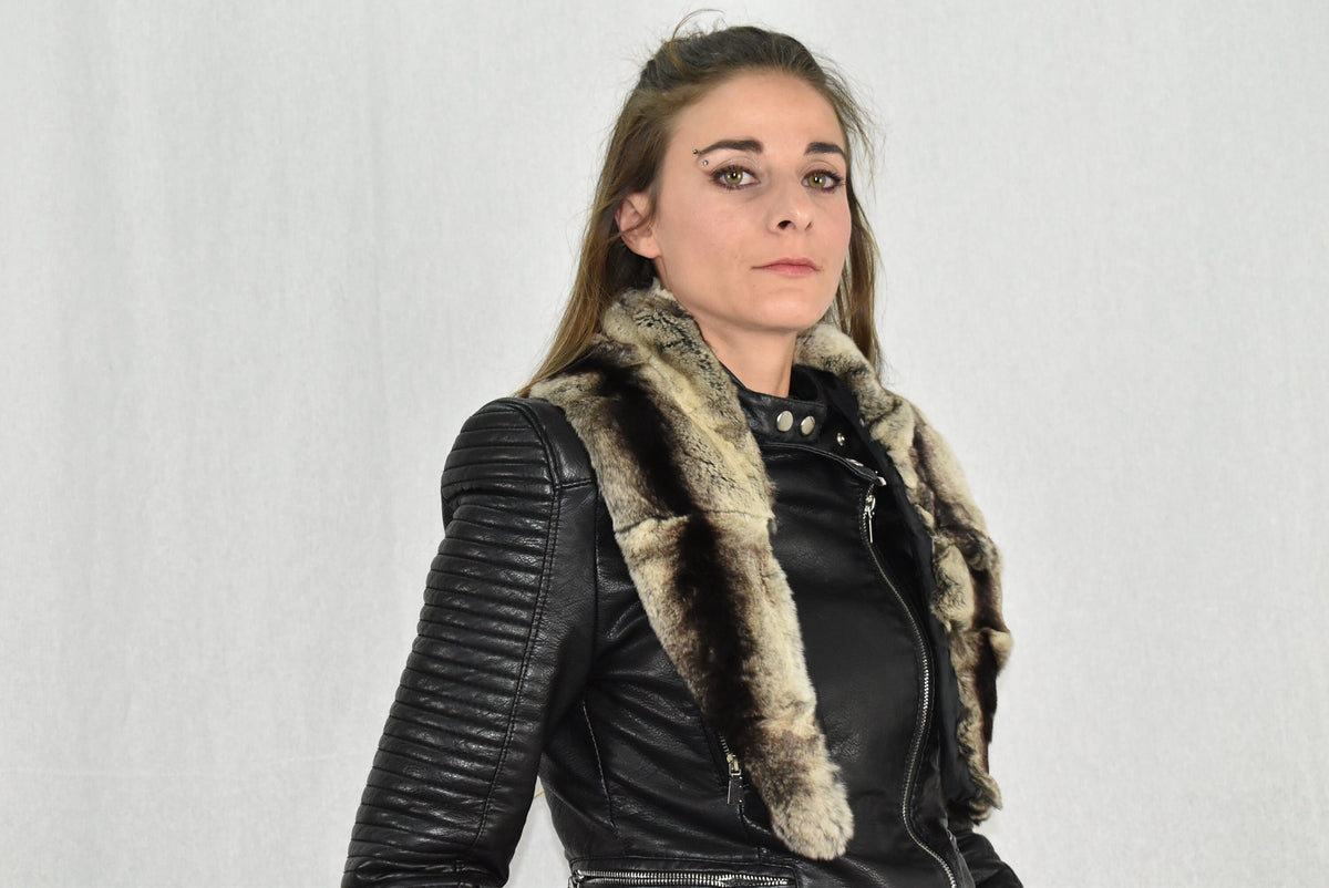 Rex Rabbit Fur Collar , Detachable Fur Collar , Gift For Her , Luxury Fur Collar For coat and Jackets