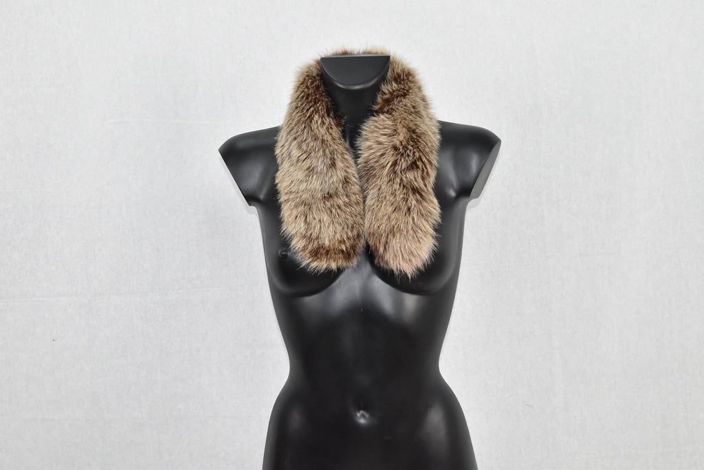 Fox Fur Collar | Fox Fur Collar Scarf  | Detachable fur collar For Leather Jacket