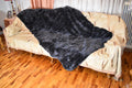 Throw Blanket | Rex rabbit  Fur Blanket | Natural Fur Rex rabbit Blanket | Fur Throw | Fluffy Fur blanken Ideal For Your home decor
