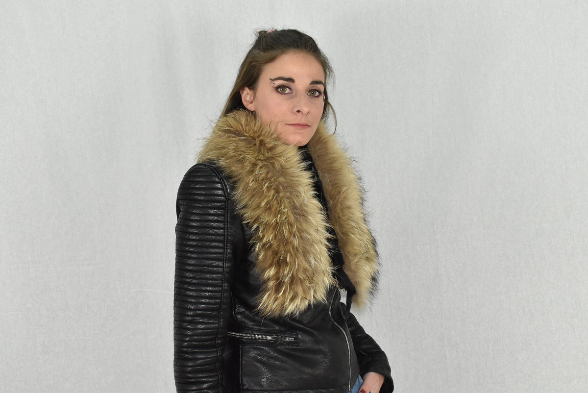 Large Fur Collar | Fox Fur Collar | Fur Collar | Fur Hood  | Gift For her | Detachable  Fur Collar