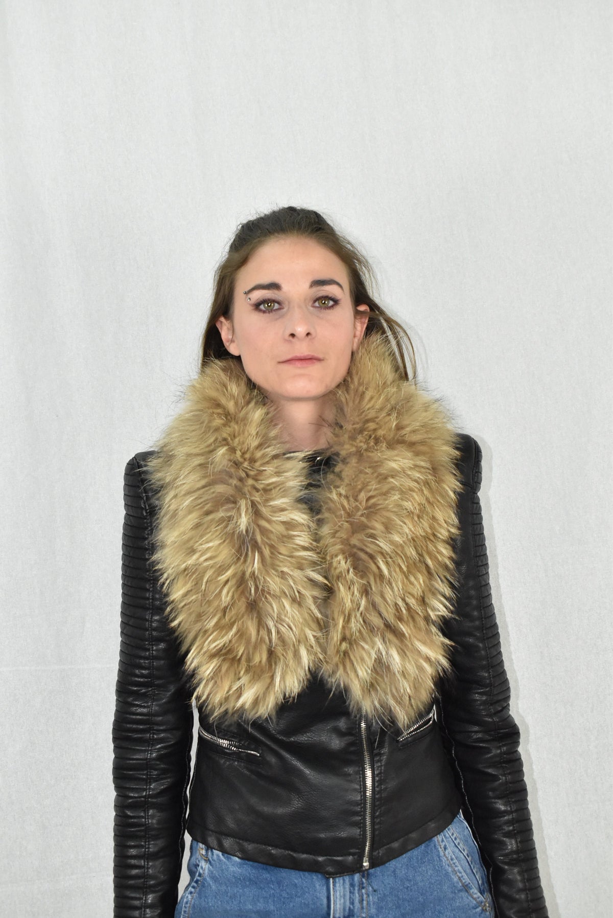 Large Fur Collar | Fox Fur Collar | Fur Collar | Fur Hood  | Gift For her | Detachable  Fur Collar