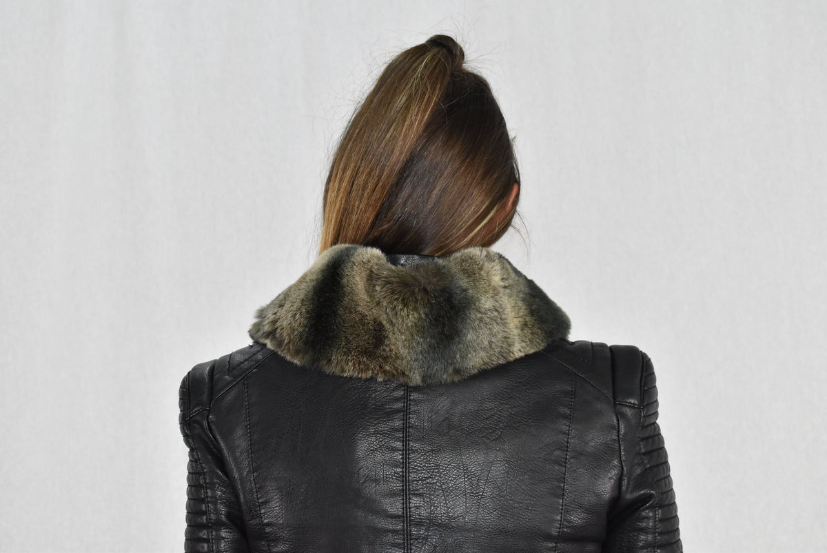 Rex rabbit Fur Collar | Natural Fur Collar | Fur Scarf With Silk Ribbon